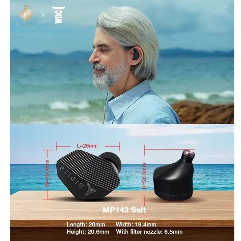 HIDIZS MP143 Salt 14.3mm Large Planar HiFi In-Ear Earphone