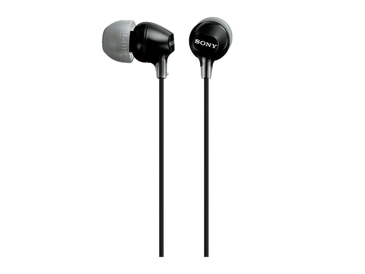 Sony MDR-EX15LP In-Ear Earphones Black, Noise Reduction, 9mm Driver