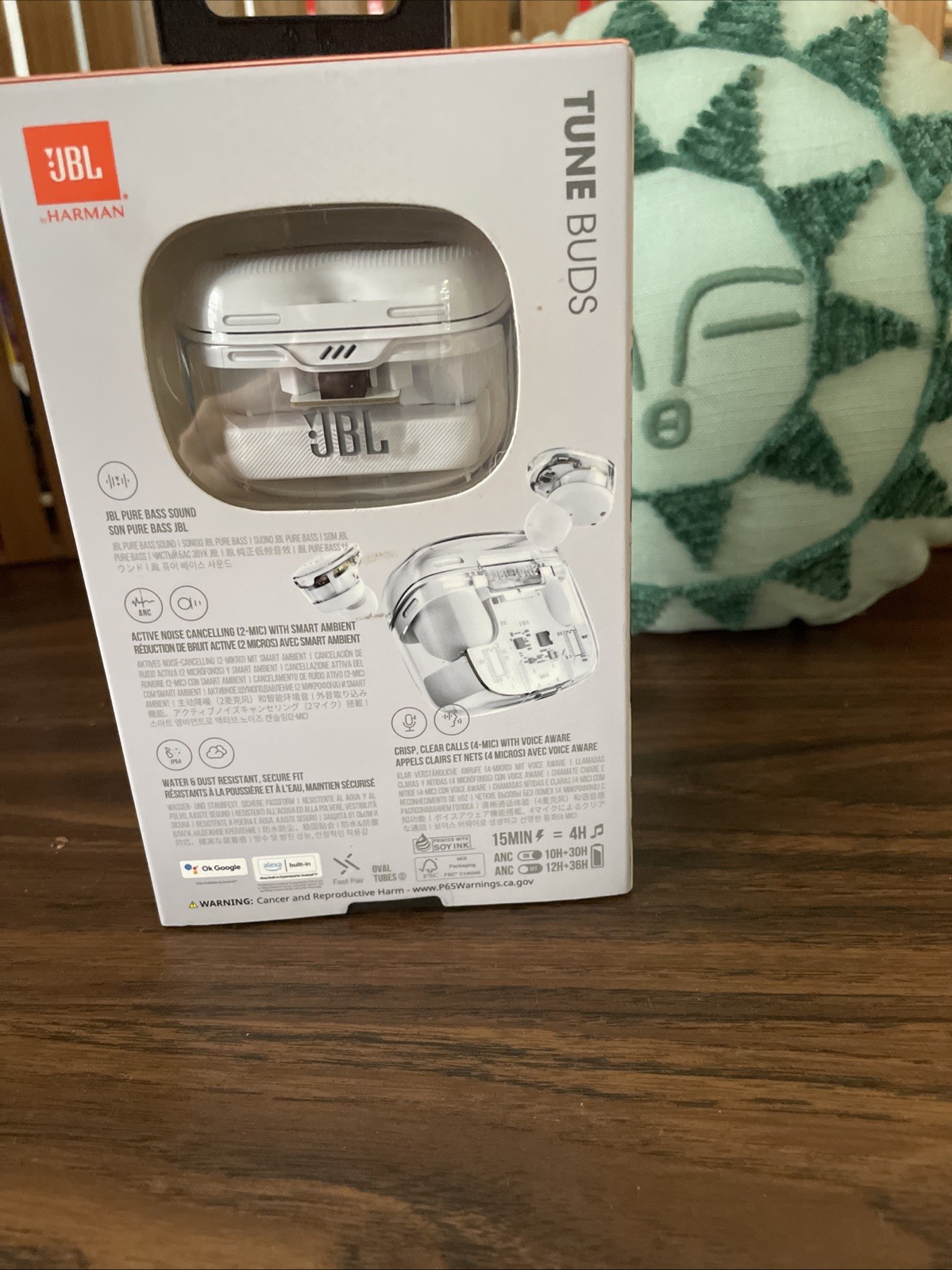 88553147 JBL TUNE BUDS TRUE WIRELESS NOISE CANCELLING GHOST EDITION WHITE