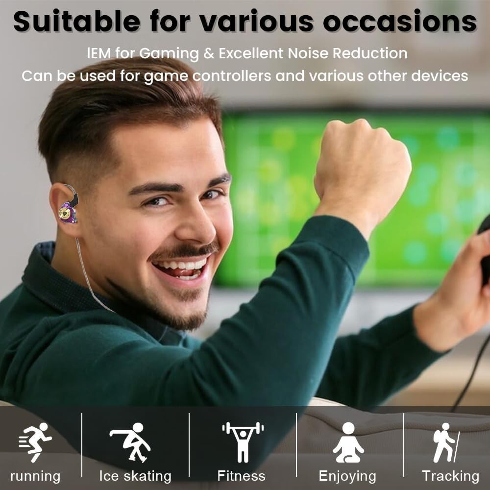 Ak3file In-Ear Monitors – Active Noise Cancelling & 10mm Dynamic Driver
