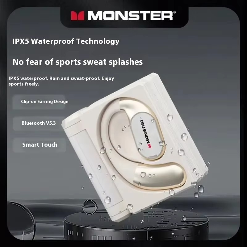 MONSTER Bluetooth Wireless Earphones Noise Cancelling Bio-Fiber Earbuds