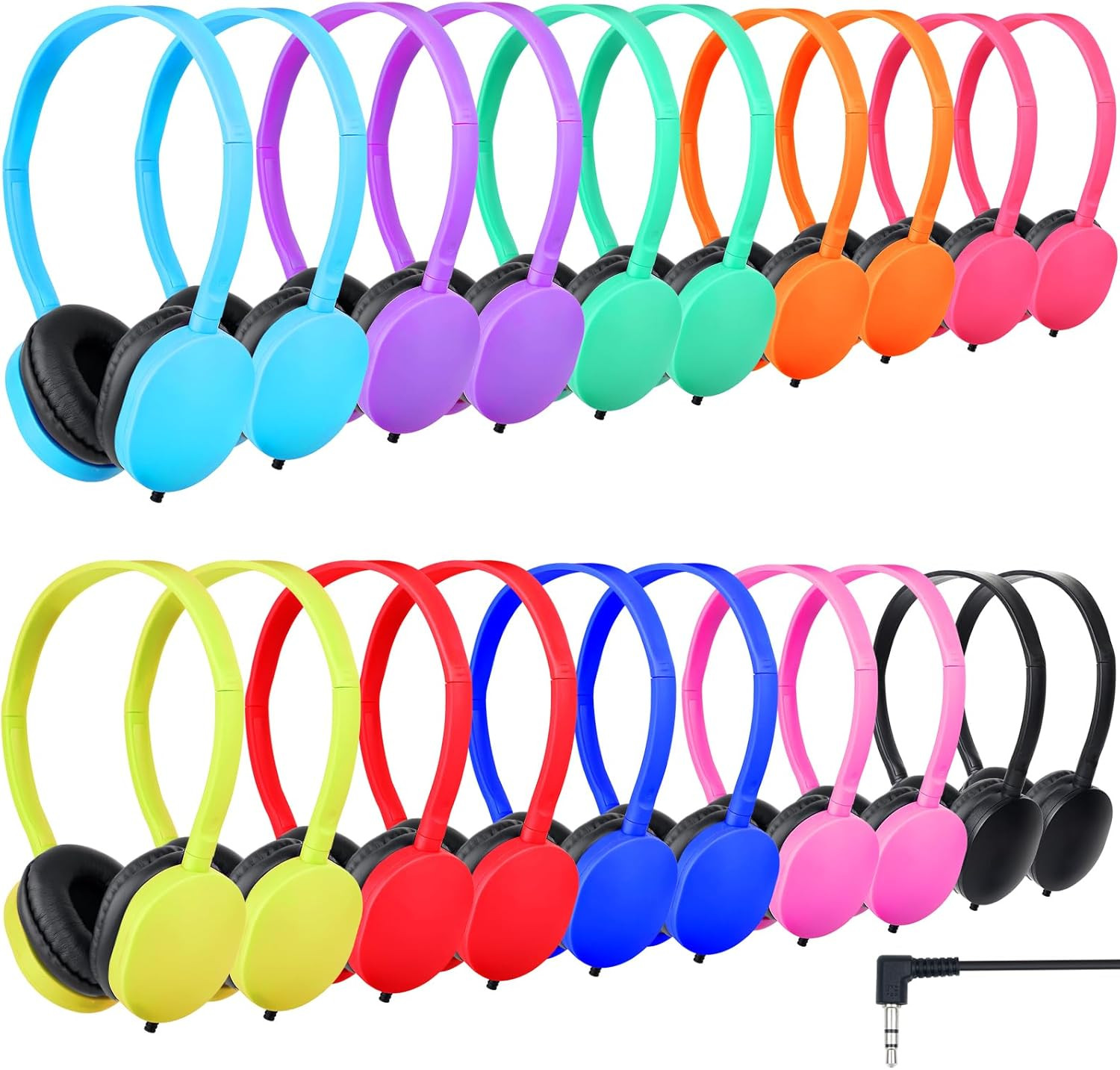 Kids Headphones Bulk 10 Pack School Classroom Children Boys Girls Teen Adult Set