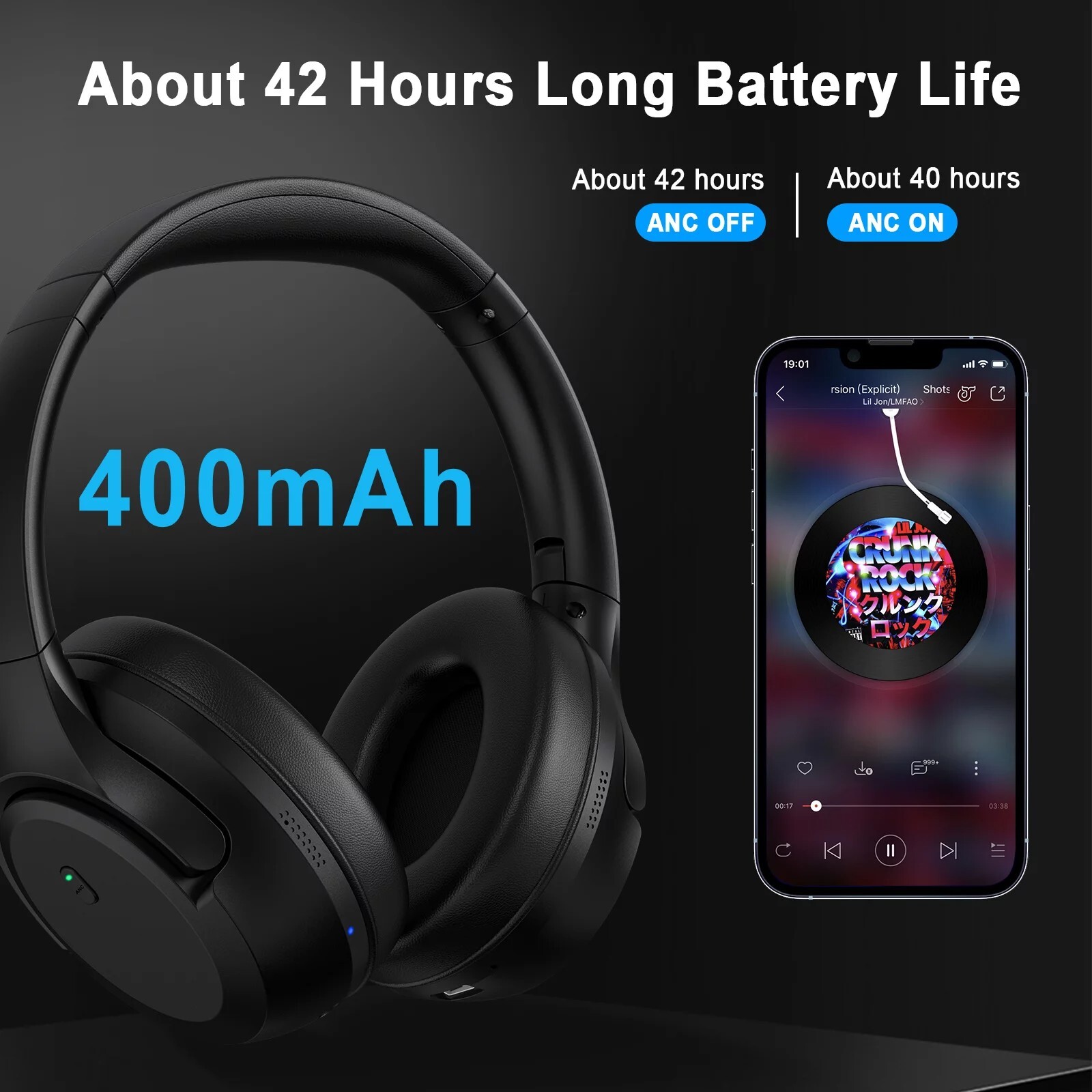 VILINICE Wireless Bluetooth Over The Ear Headphones with Microphone 