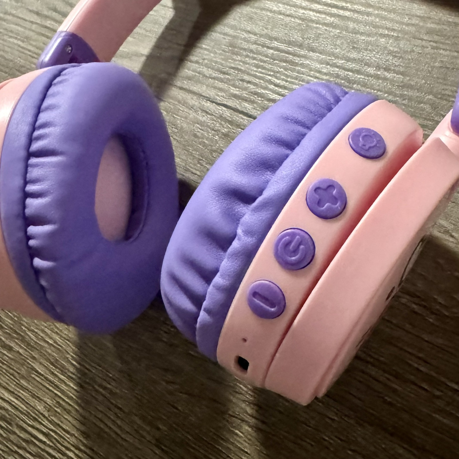 iClever Meow Cookie Cat Ear Bluetooth Kids Foldable Headphones LED Lights Up New