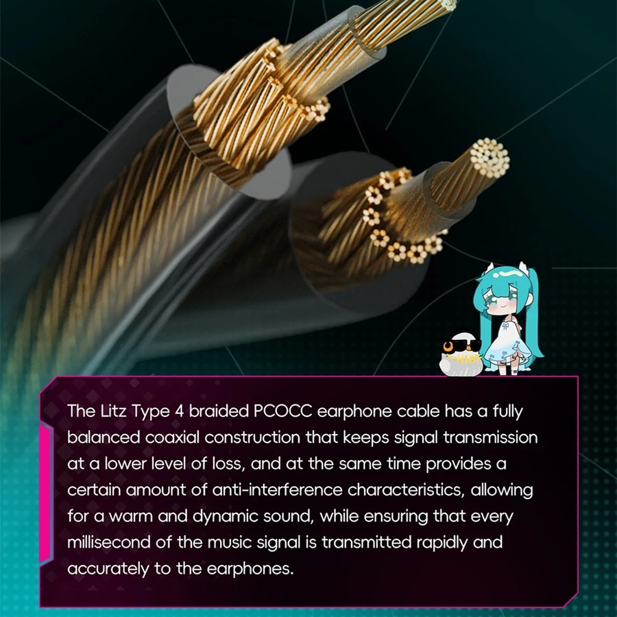 HiBy YUME X Hatsune Miku Dynamic Driver HiFi Wired In-Ear 3.5/4.4MM Headphones