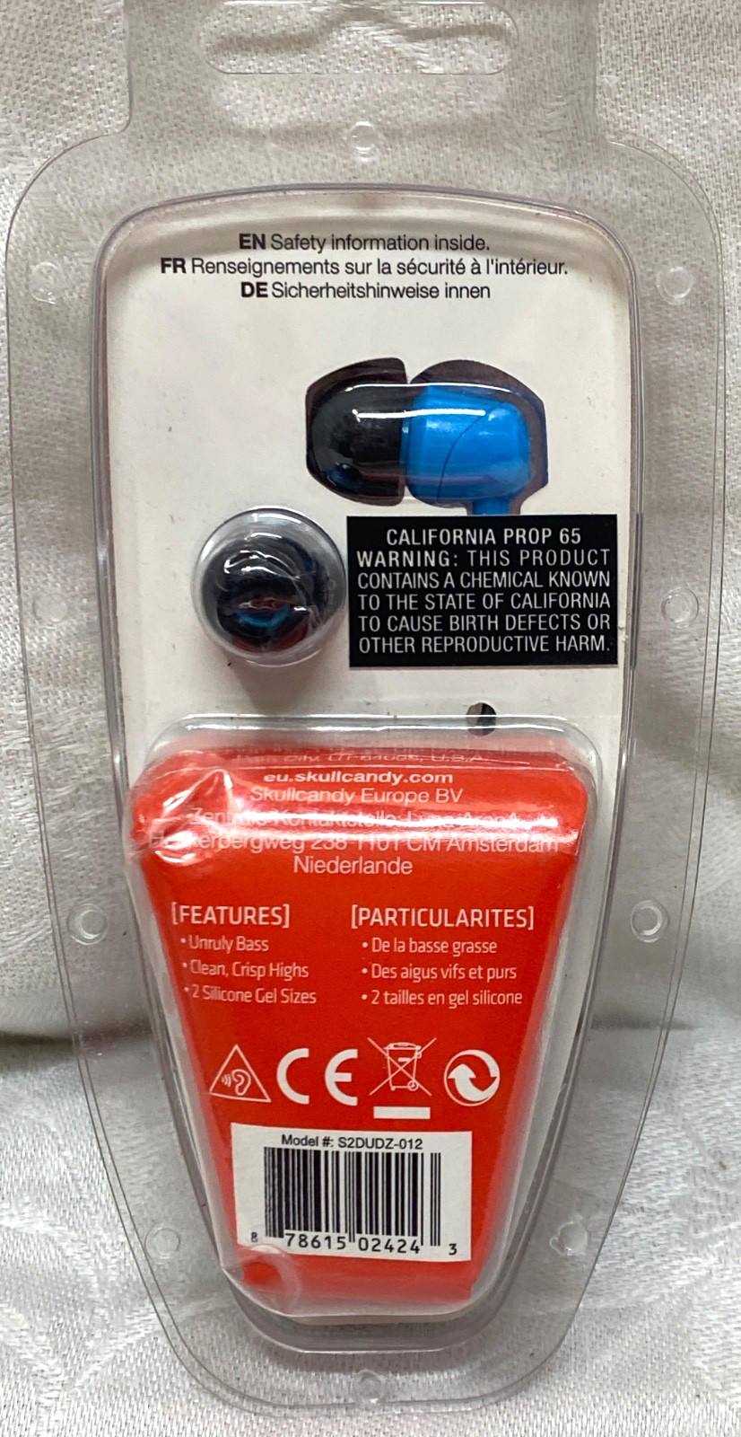 Skullcandy Jib In-Ear Noise-Isolating Earbuds – Blue (S2DUDZ012)