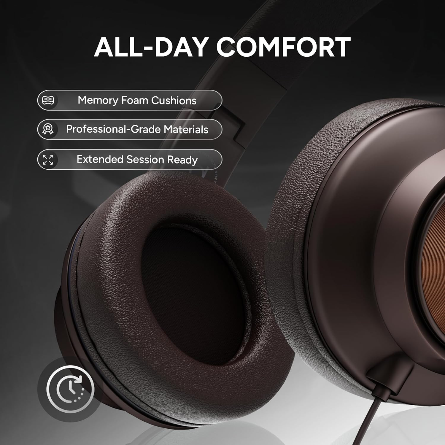CL750 over Ear Headphones Wired with Mic & Volume Control, Audio with 100% Noise