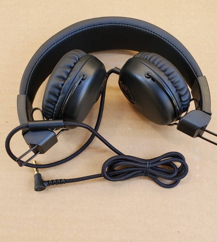 JLAB NEON ON EAR WIRED HEADPHONES BLACK COLOR.
