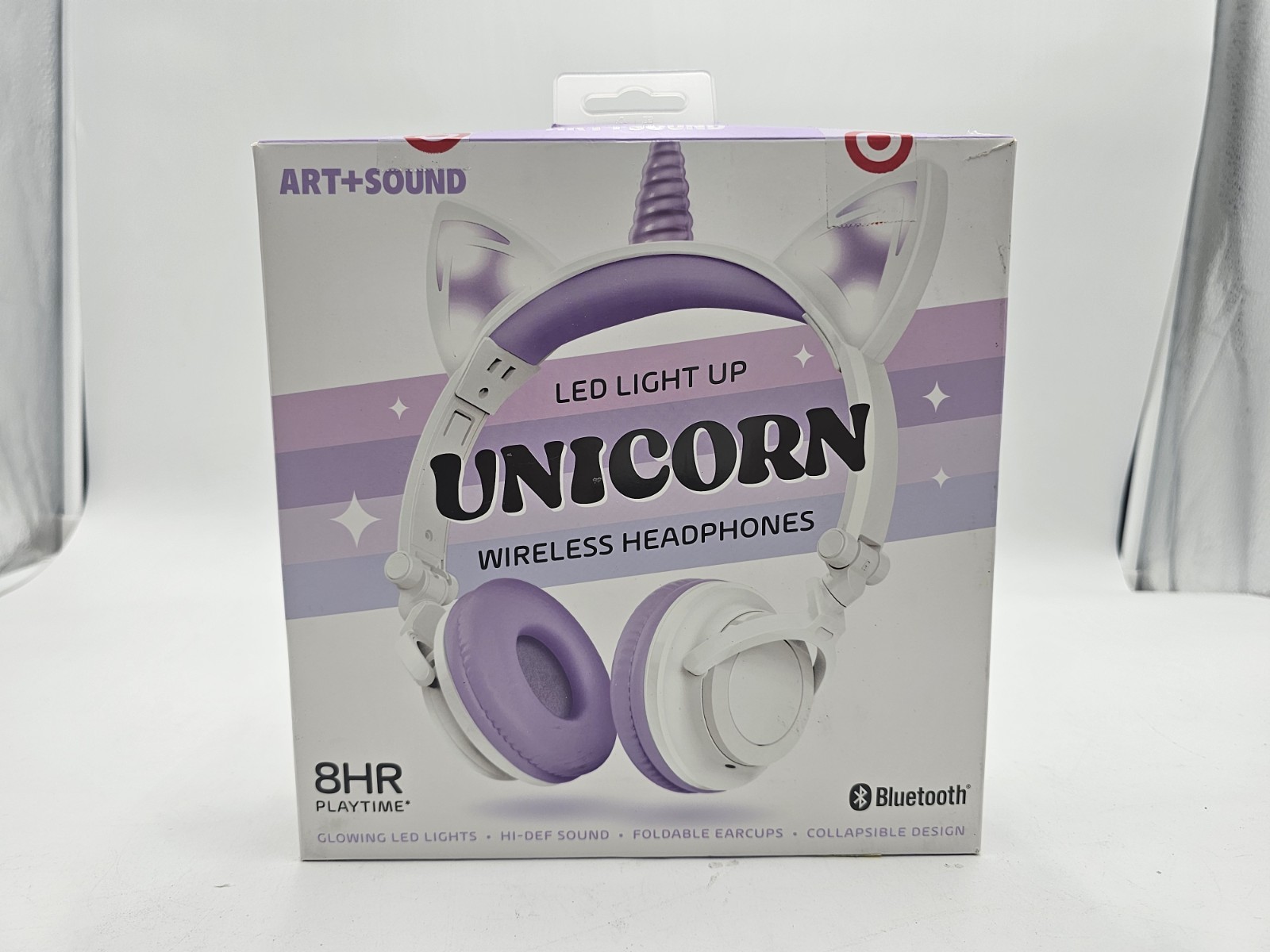 Unicorn ART+SOUND LED Light Up Bluetooth Wireless / Wired Headphones New