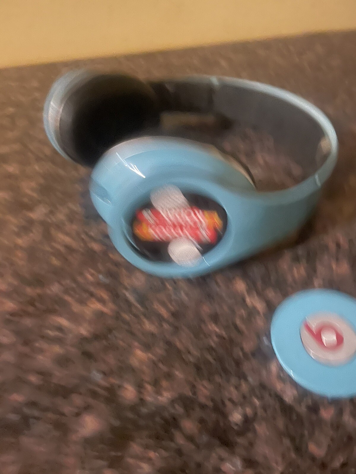 China Monster Beats by Dr. Dre Rare Knockoffs Light Blue/Red- Wired Headphones