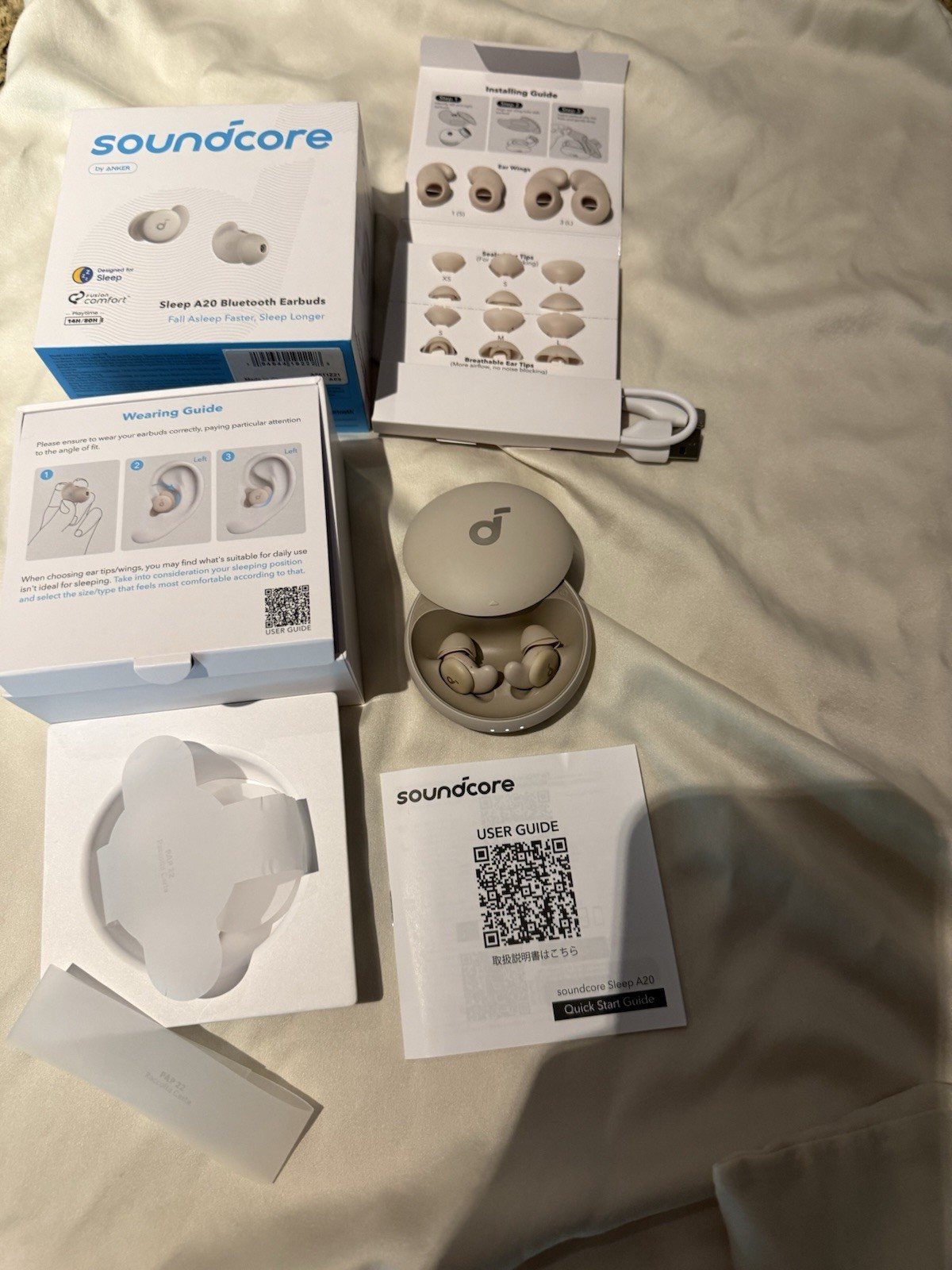 Soundcore Sleep A20 Bluetooth Earbuds Anker FOR PARTS
