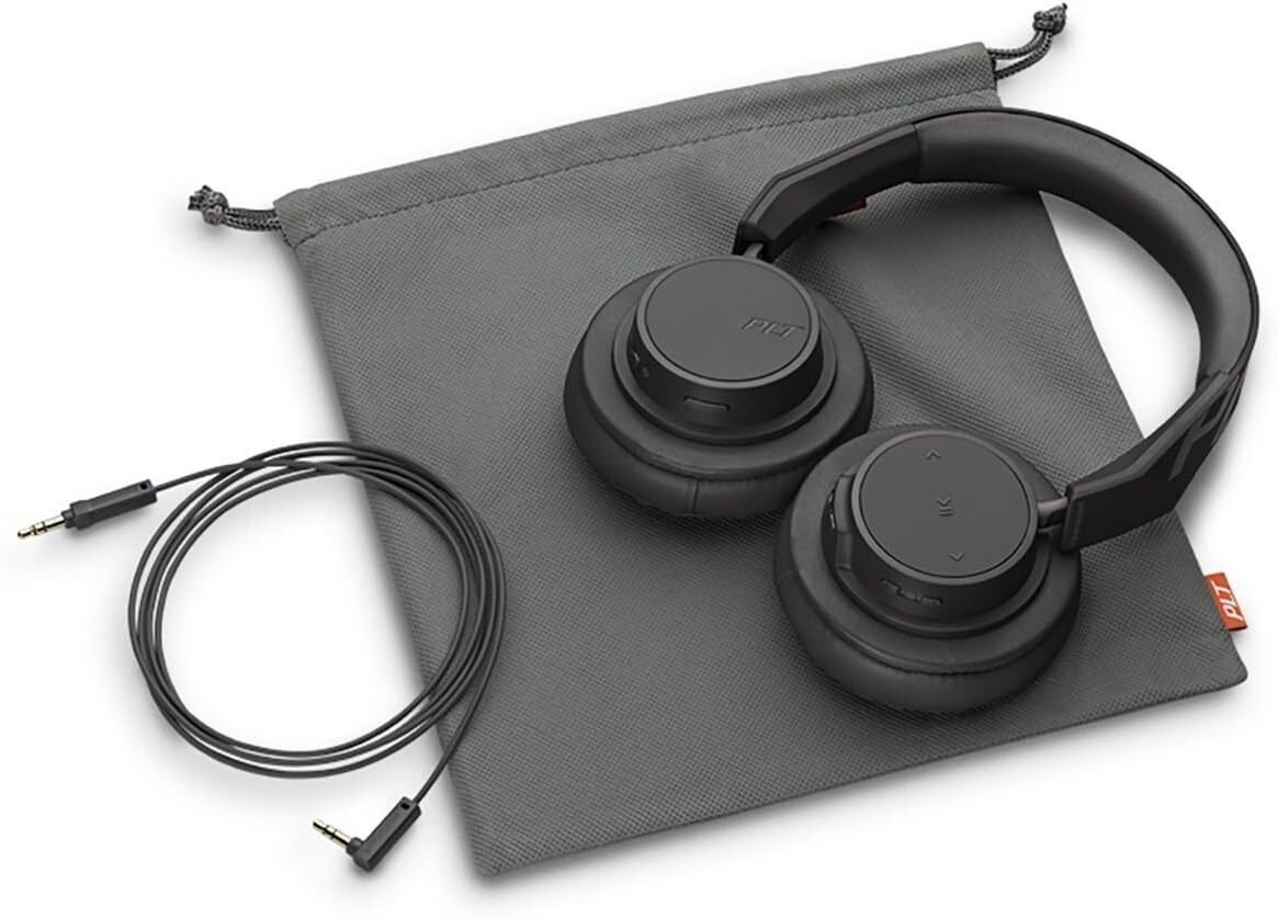 Plantronics Backbeat Go 600 Bluetooth Noise-Isolating Headphones, – Black