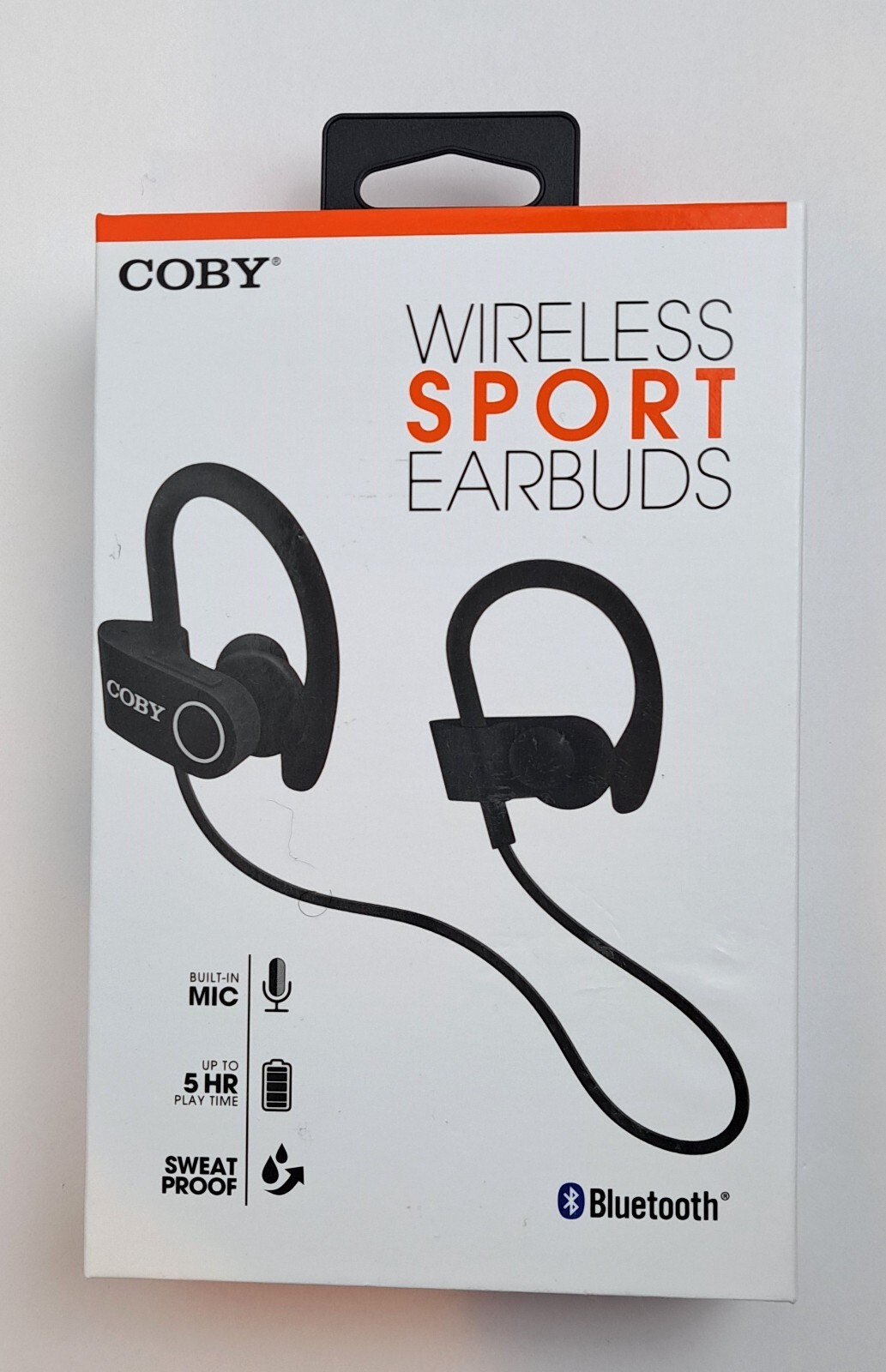 Coby Bluetooth Wireless Sport Earbuds CEBT-415-BLK 5hr Play Time, Brand New