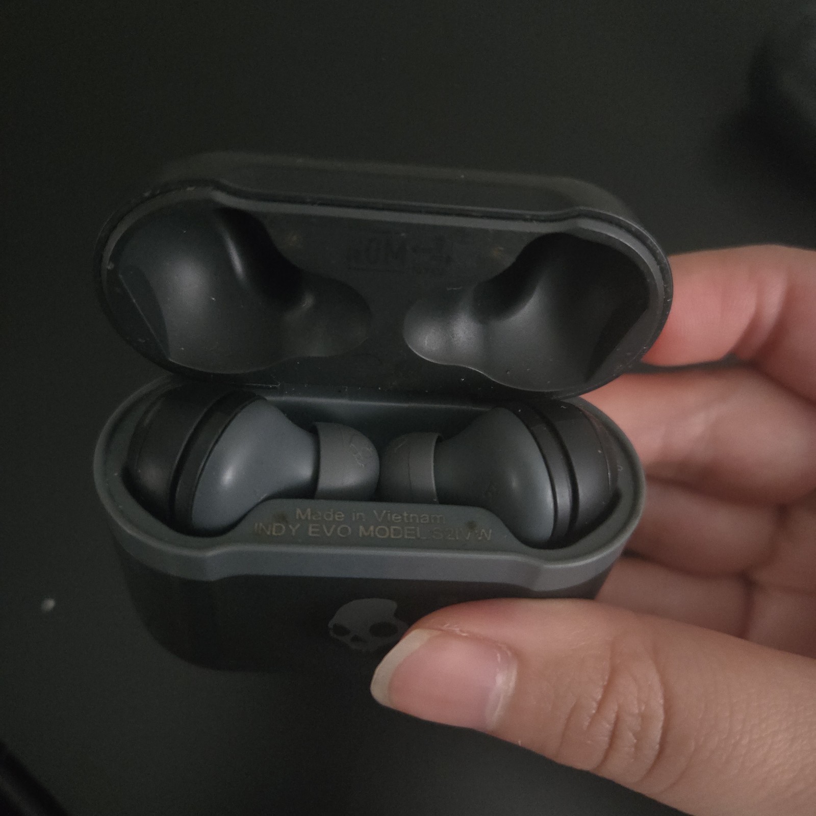 Skullcandy Indy Evo True Wireless Bluetooth In-Ear Earbuds w/ Mic Black/Gray
