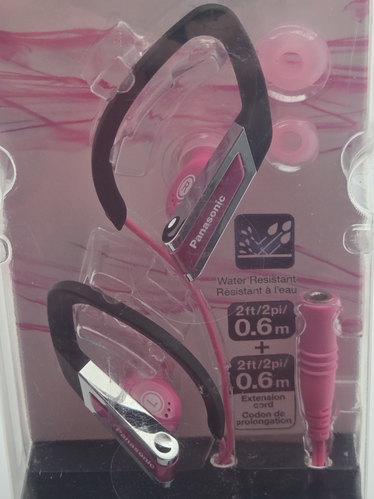 Panasonic RP-HS220 EarBuds Pink – Sport Buds Corded – New Factory Sealed – NOS