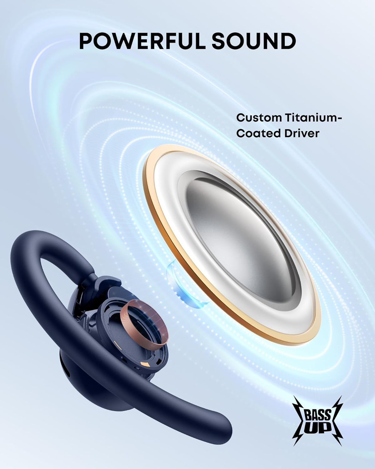 Soundcore V20I by Open-Ear Headphones, Adjustable Ear Hooks, Ultra-Comfort, Snu