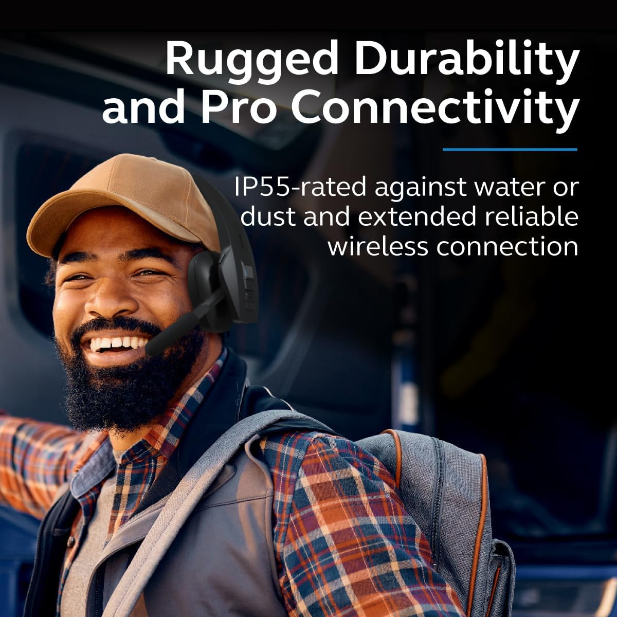 Blueparrott Pro B450 Mono Bluetooth Wireless Headphone 98% Noise Cancellation