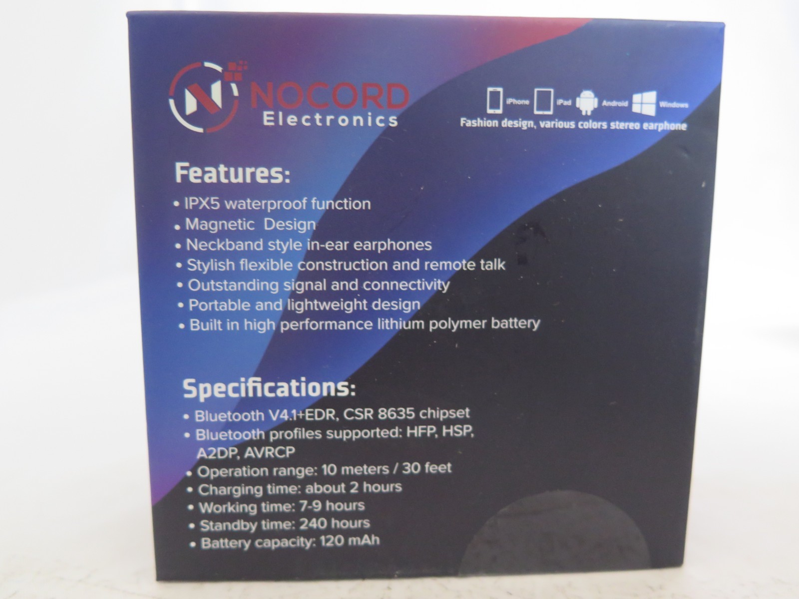 NOCORD Electronics Wireless Bluetooth Earbuds – NC01 -Lot of 2 – New in Box -016