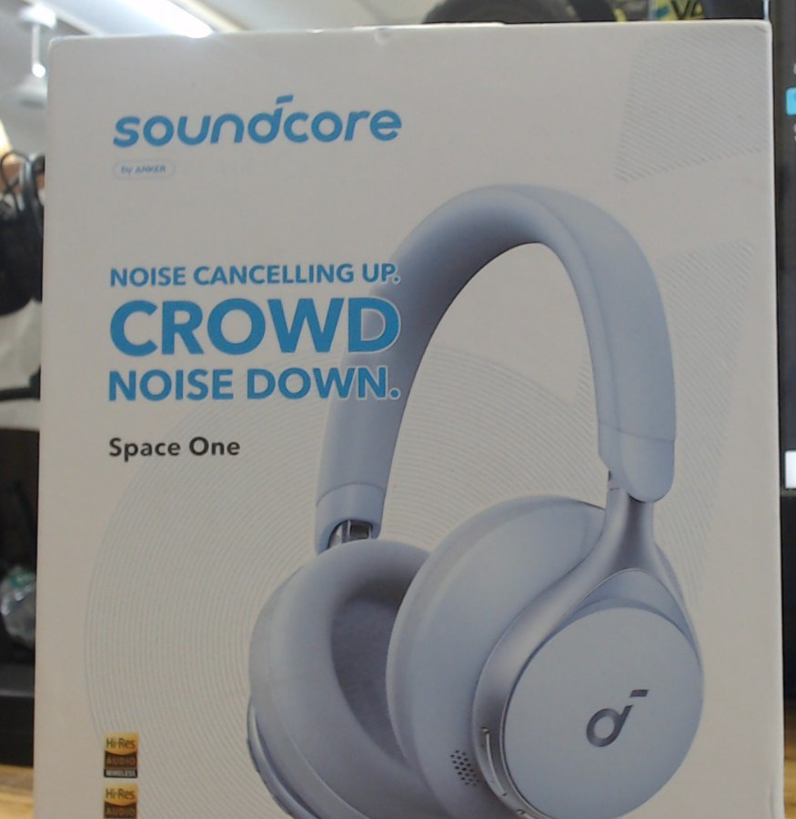 Soundcore Space One Wireless Over Ear Headphones Blue, New In Box (CJL007173)
