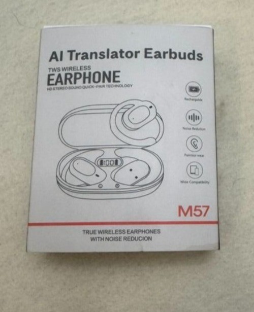 AI Translator Earbuds M57 TWS Wireless Earphone HD Stereo Sound Bluetooth