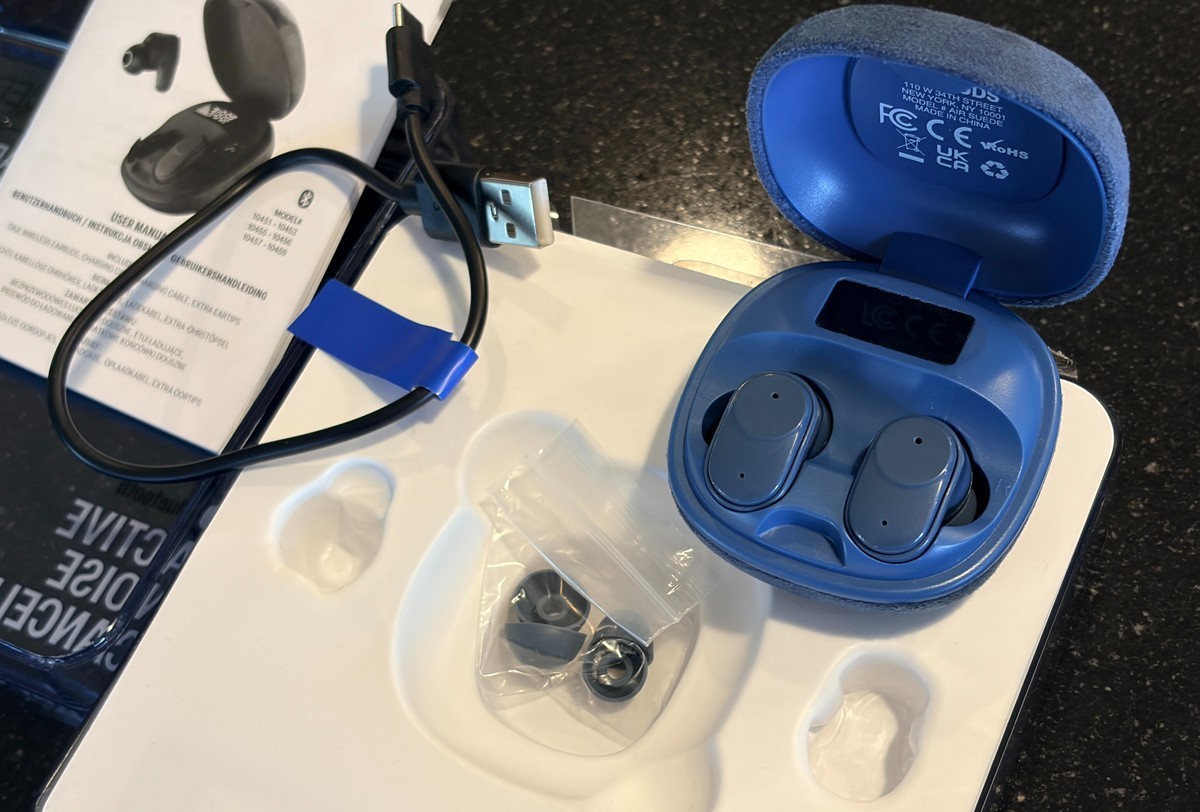 AIR SUEDE – Airbuds, True Wireless Earbuds, ANC 20hrs Playback Headphones w Case