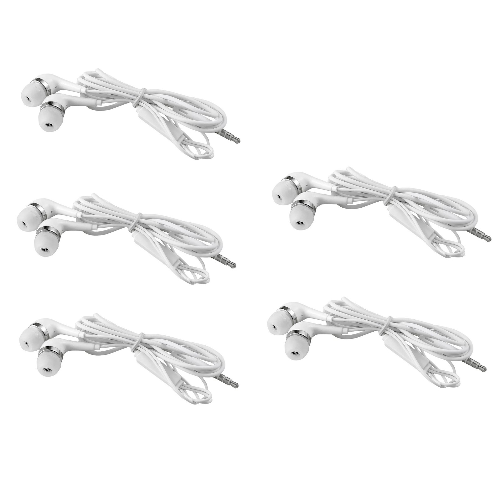 5-Pack Stereo Headphones/Earbuds for iPod/iPhone/iPad/Zune MP3 Player 3.5mm Jack