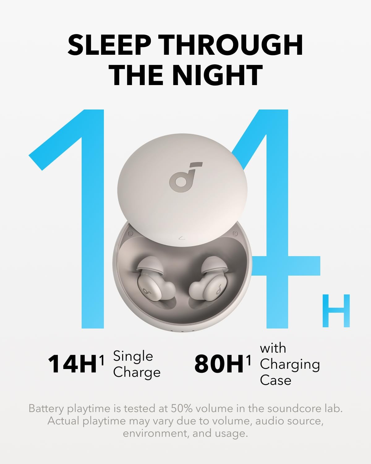 Sleep A20 Headphones Beige Noise Blocking Bluetooth For Side Sleepers 80Hr Ba…