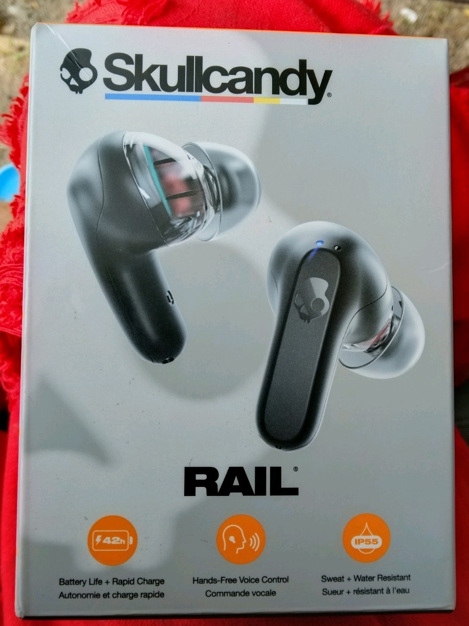 Skullcandy – Rail In-Ear Wireless Earbuds – iPhone Android Bluetooth- True Black