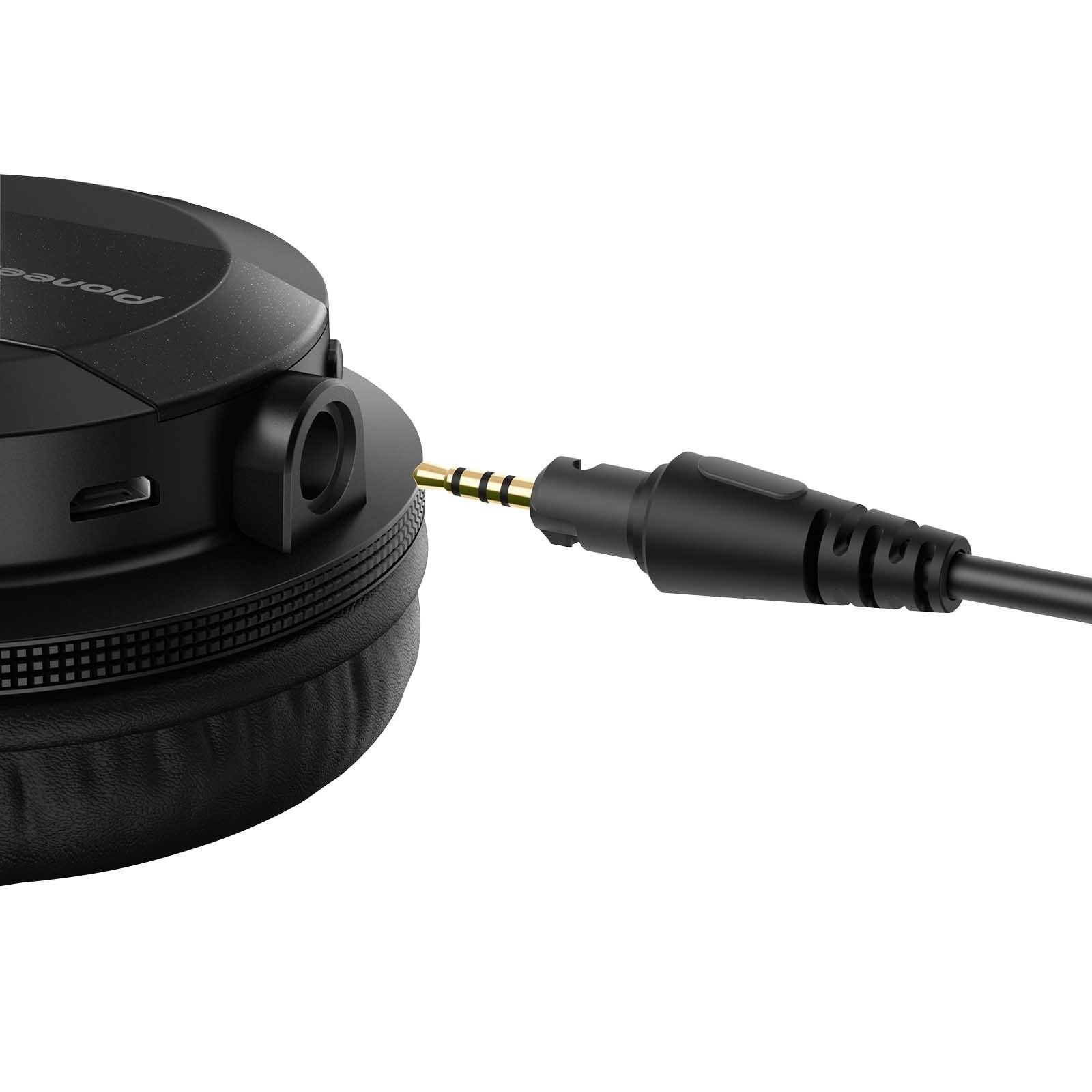 Pioneer DJ HDJ-CUE1BT Black Wireless Bluetooth Headphones, Pink Ear Pads & Case