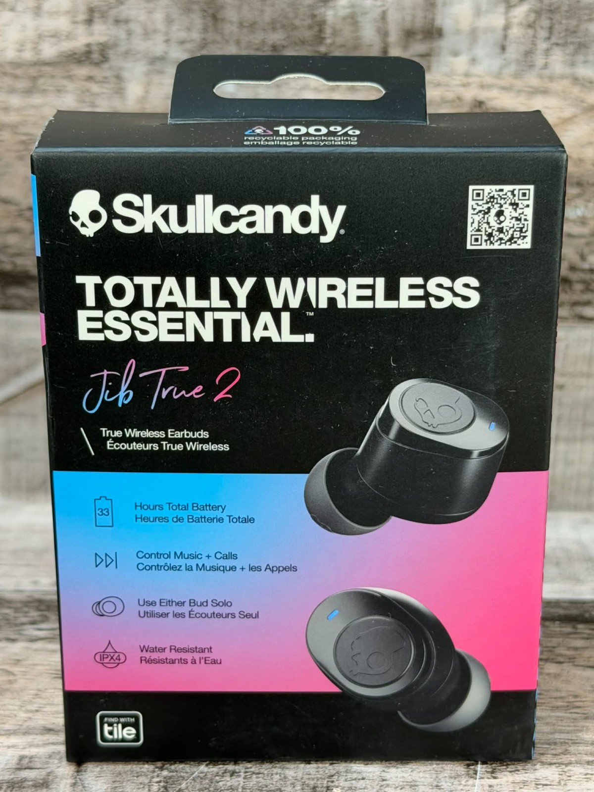 Skullcandy Jib True 2 Wireless Earbuds, Bluetooth Headphones Black
