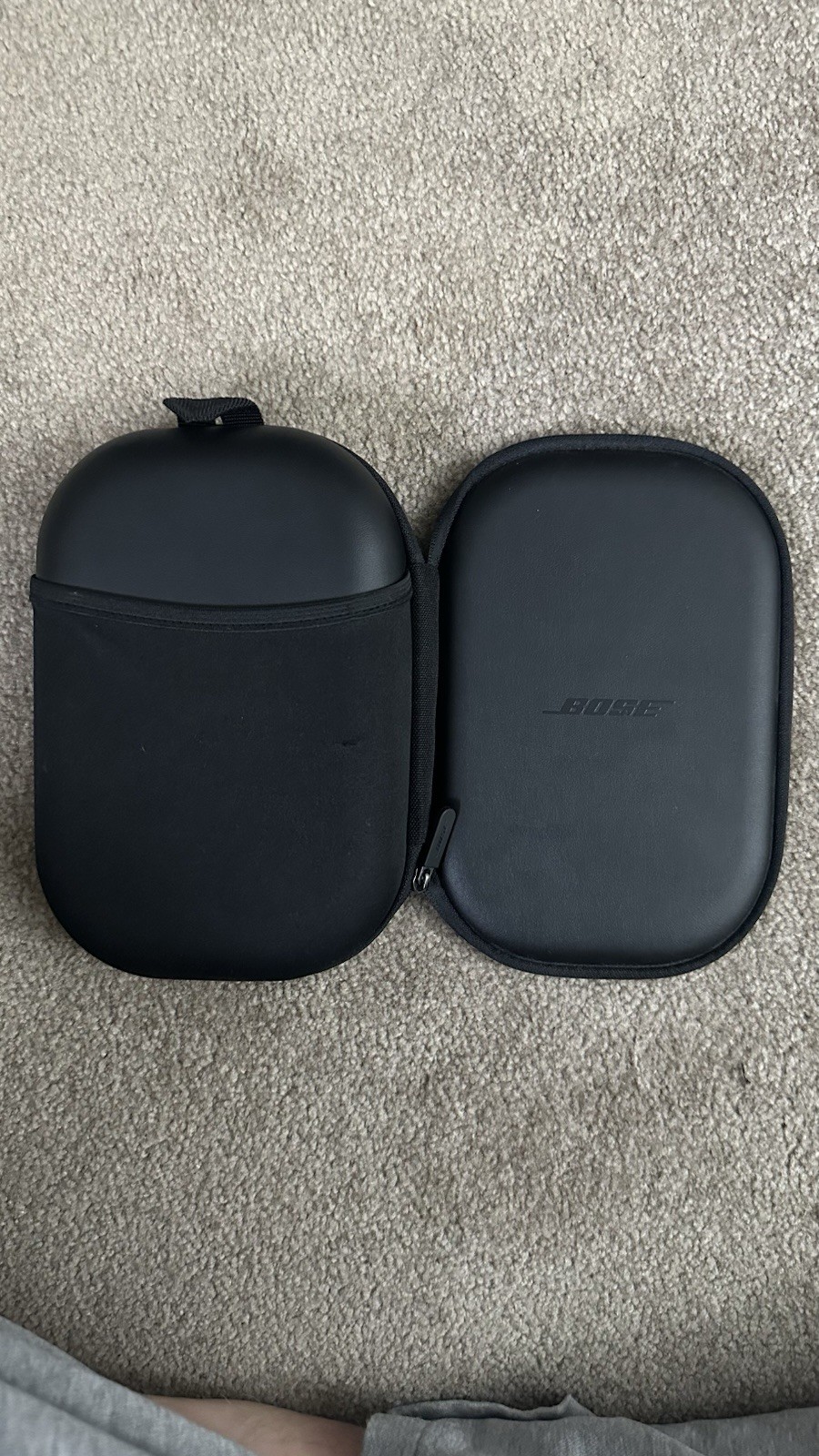 Bose special edition headphones used empty carry case. W/ Airplane hookup plug