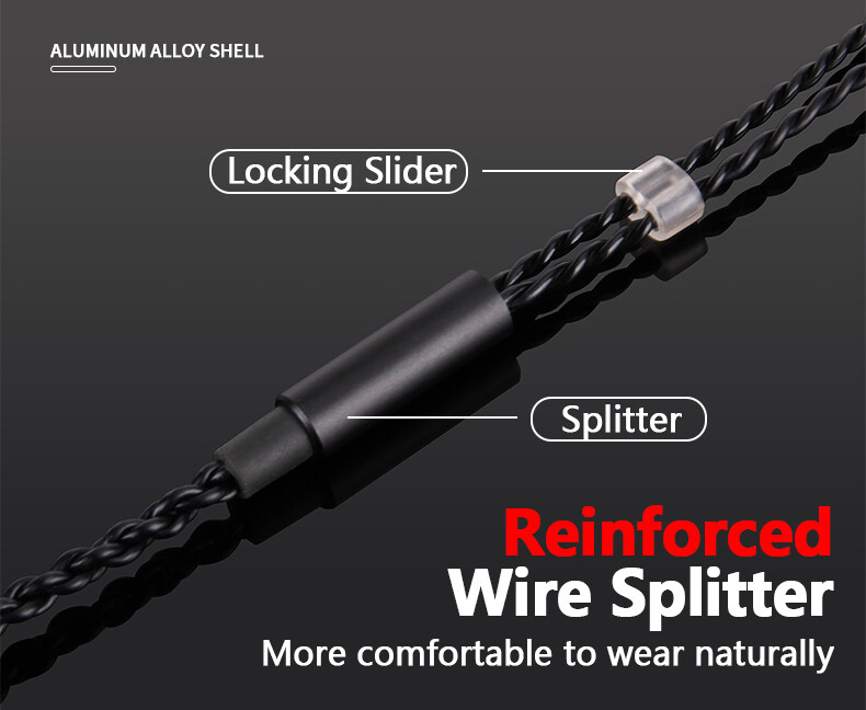 6N OCC HiFi Cable With Mic For TFZ UE18 JH13 JH16 W4R UM3X 1964 Ears Earphones