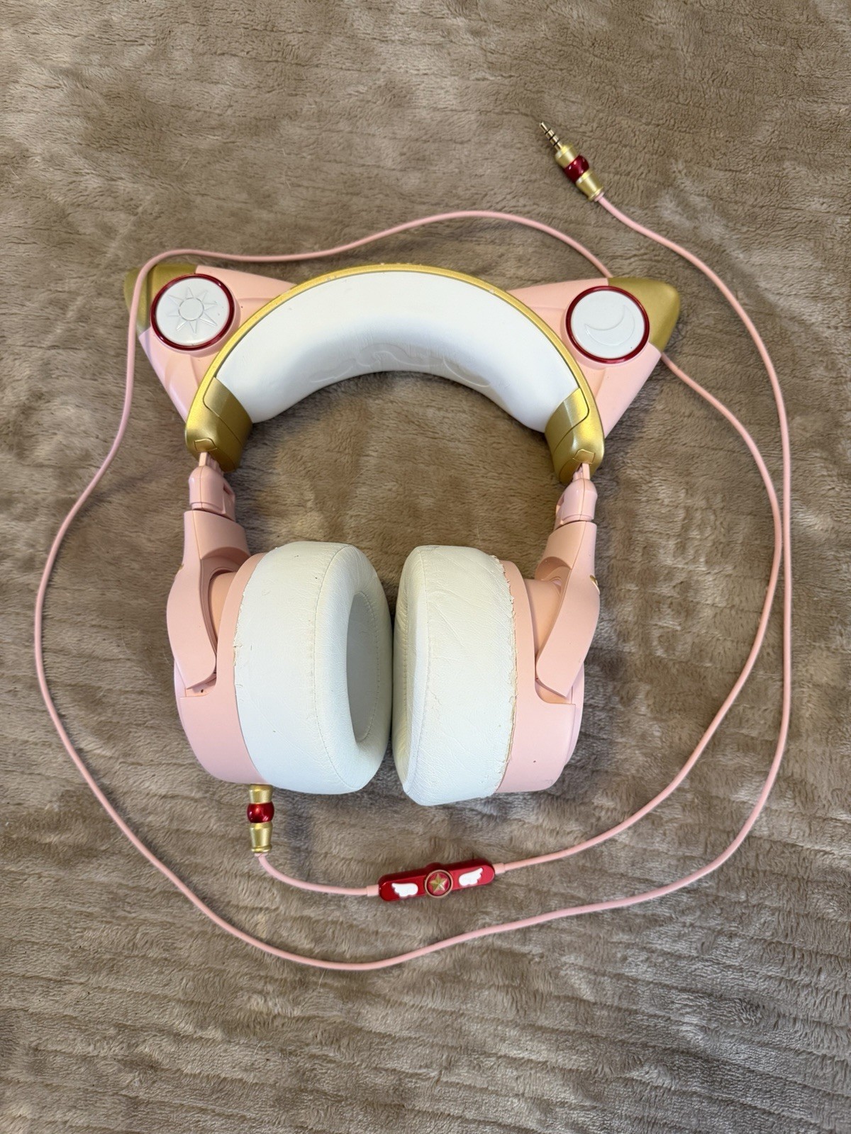 Yowu Sakura cardcaptor limited edition headphones Pink White Gold Cat Headband