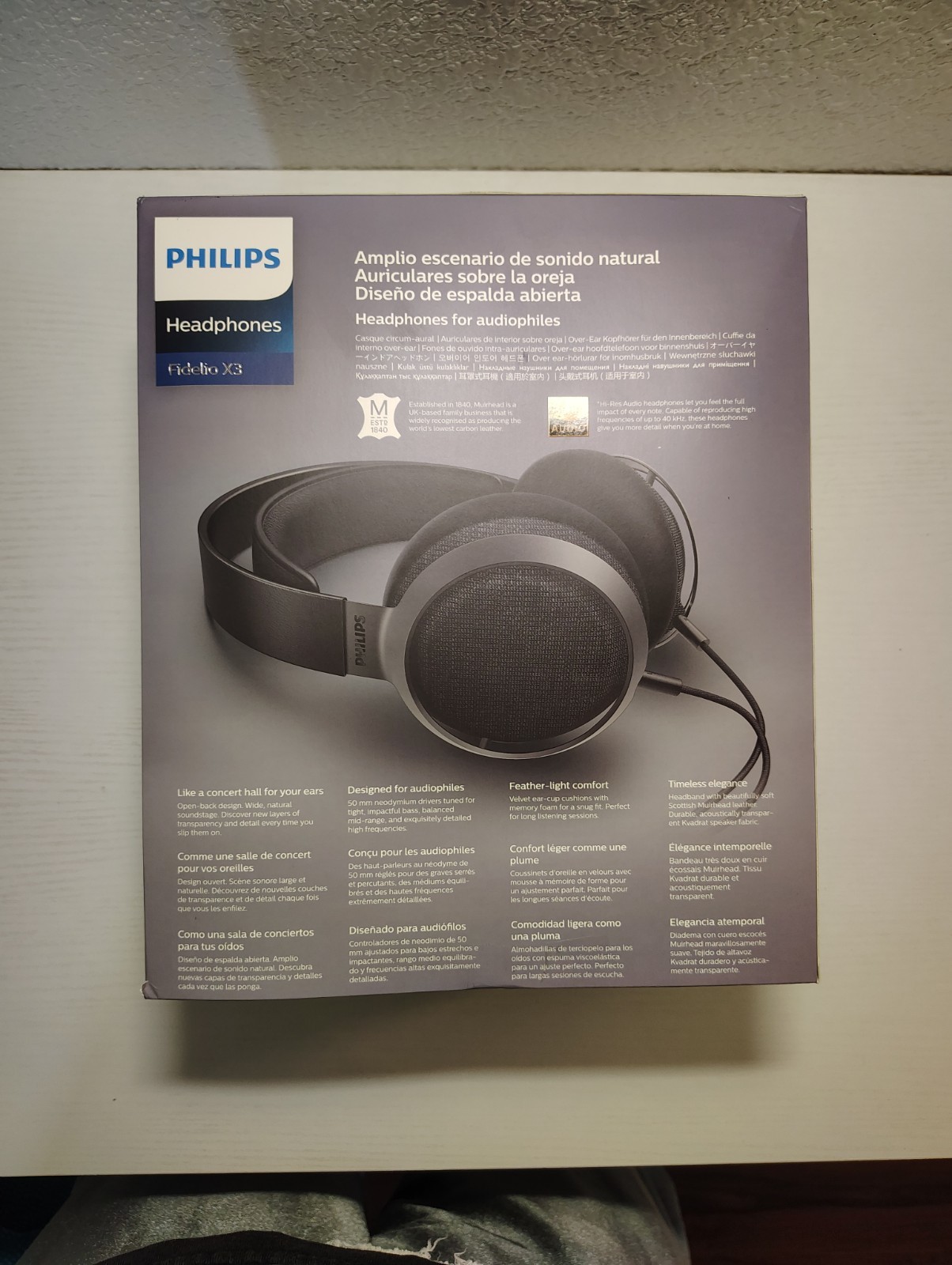 Philips Fidelio X3 Wired Open Back Headphones Excellent Condition Open Box