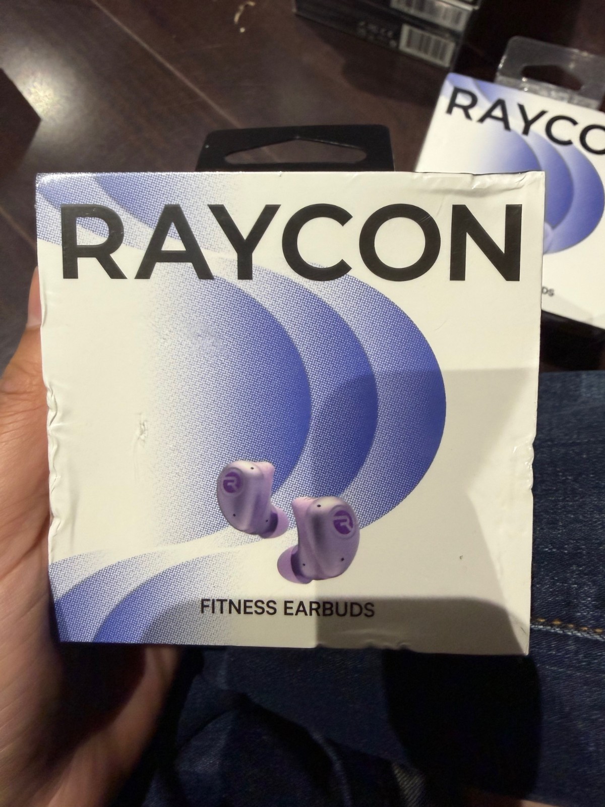 Raycon Fitness Earbuds Active Noise Cancellation Purple Violet Morado