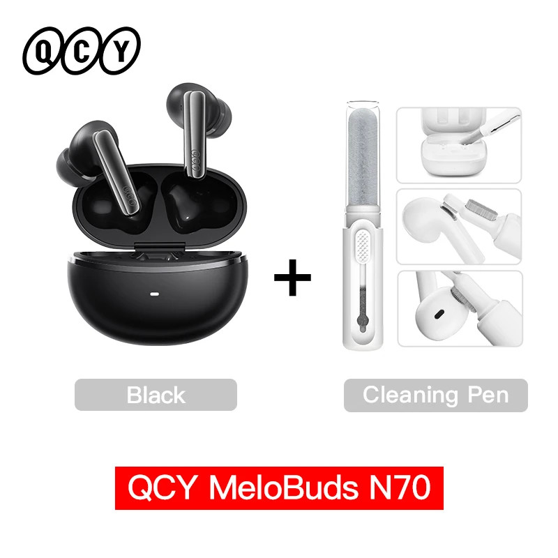 QCY MeloBuds N70 Wireless Earbuds ANC Bluetooth 6.0 LDAC Hi-Res 50Hrs IPX5