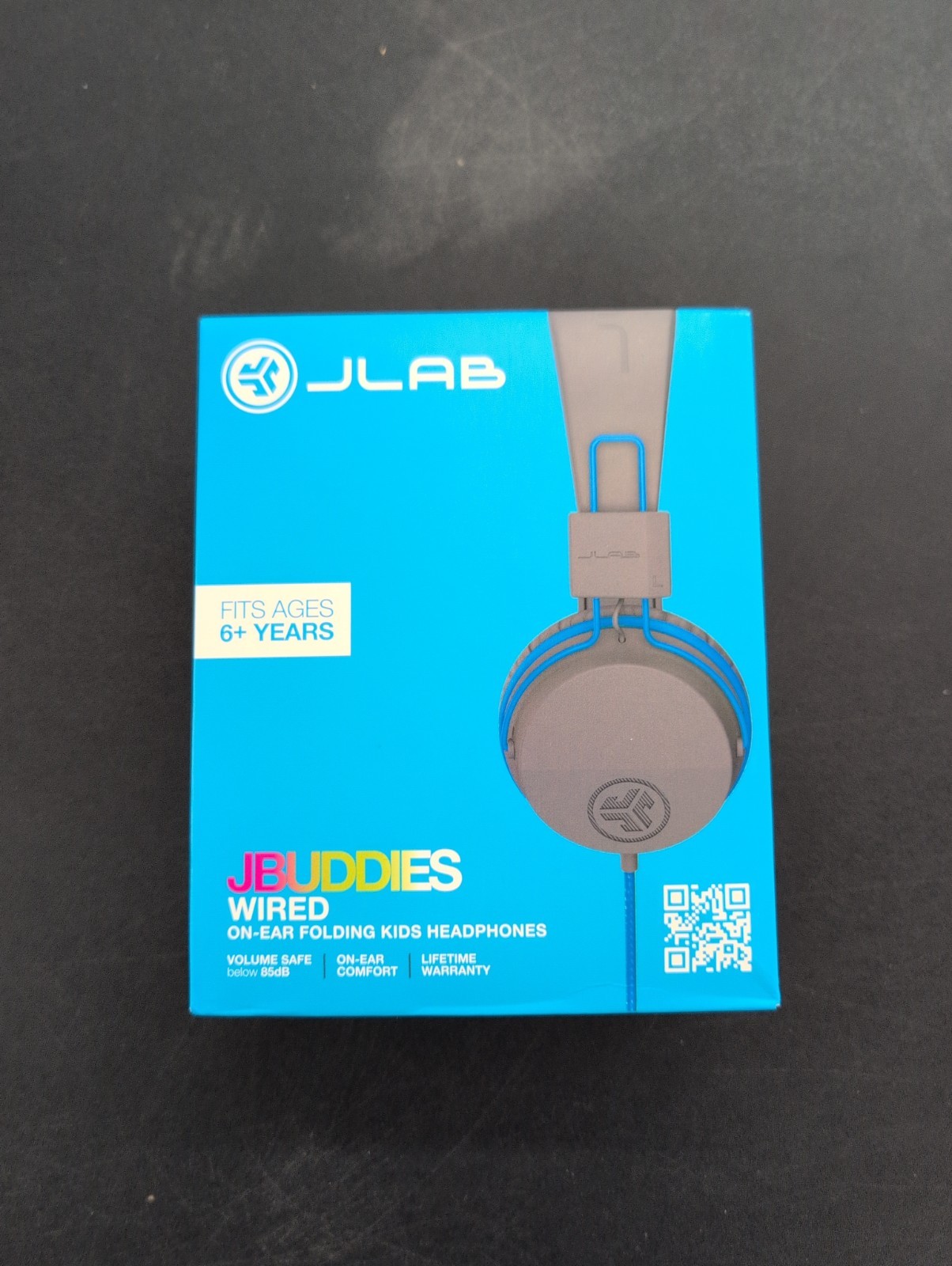 JLab JBuddies Gen 2 Folding Kids Wired Headphones, Blue / Gray J Lab J Buddies