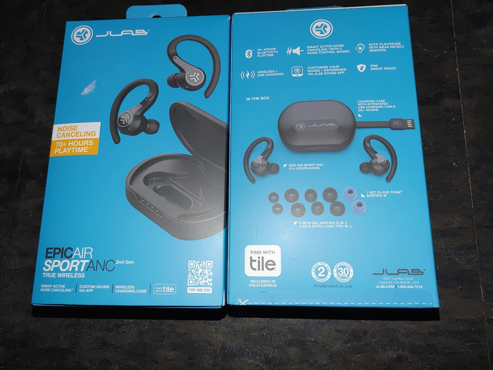JLab Epic Air Sport ANC Active Noise Cancelling Wireless Bluetooth Earbuds GEN 2