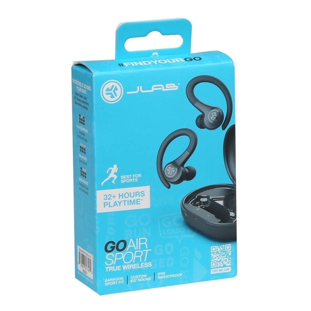 JLab Go Air Sport True Wireless Earbuds Graphite EBGAIRSPRTRBLK124
