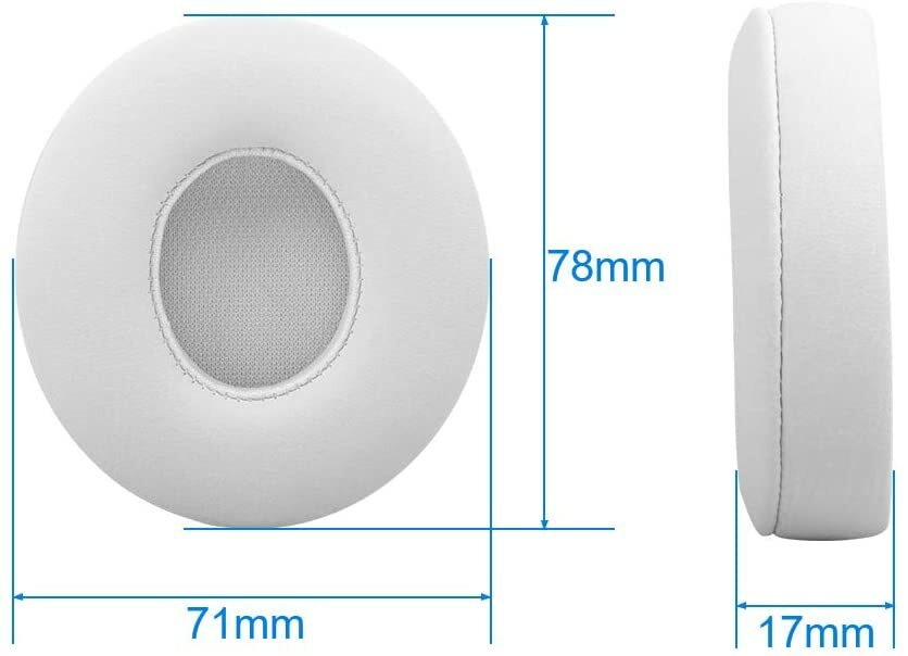 Professional Memory Foam Ear Pad Cushion Replacement for Beats Solo 2 & Solo 3