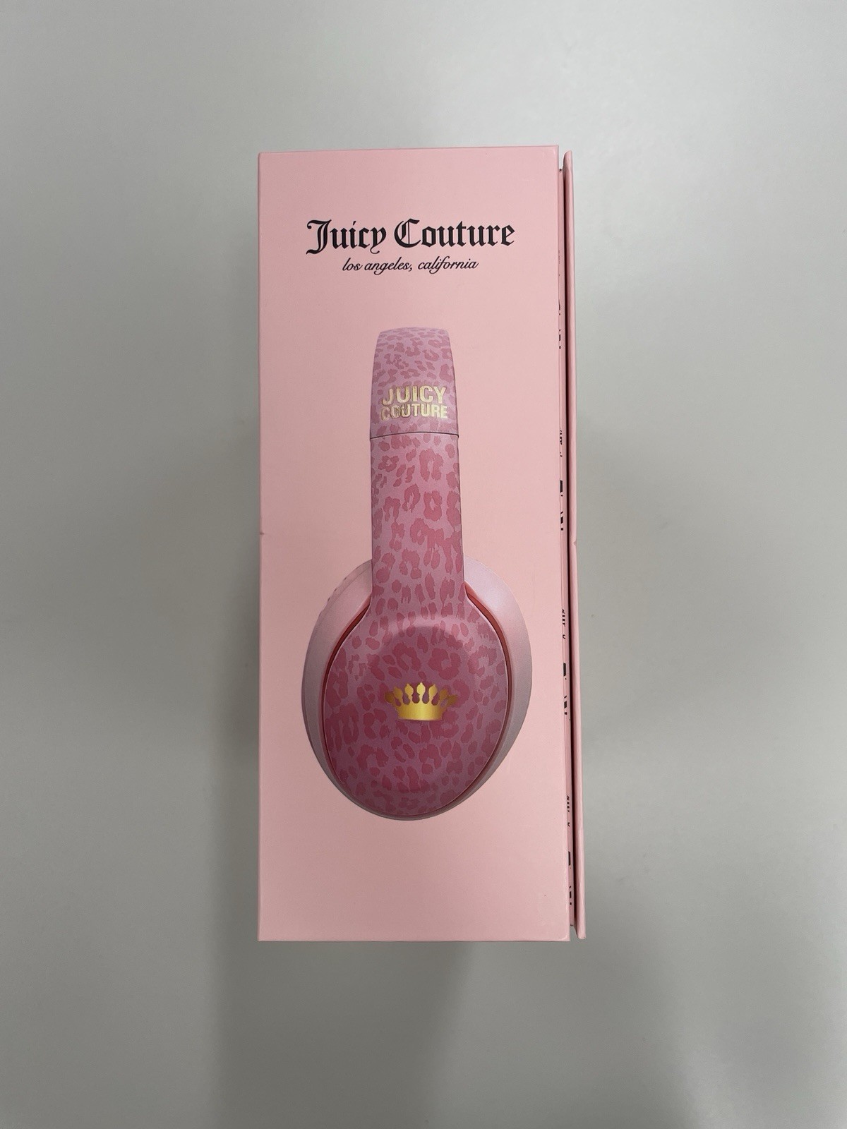 New Juicy Couture Wireless Headphones Pink Leopard Print Bluetooth Electronics
