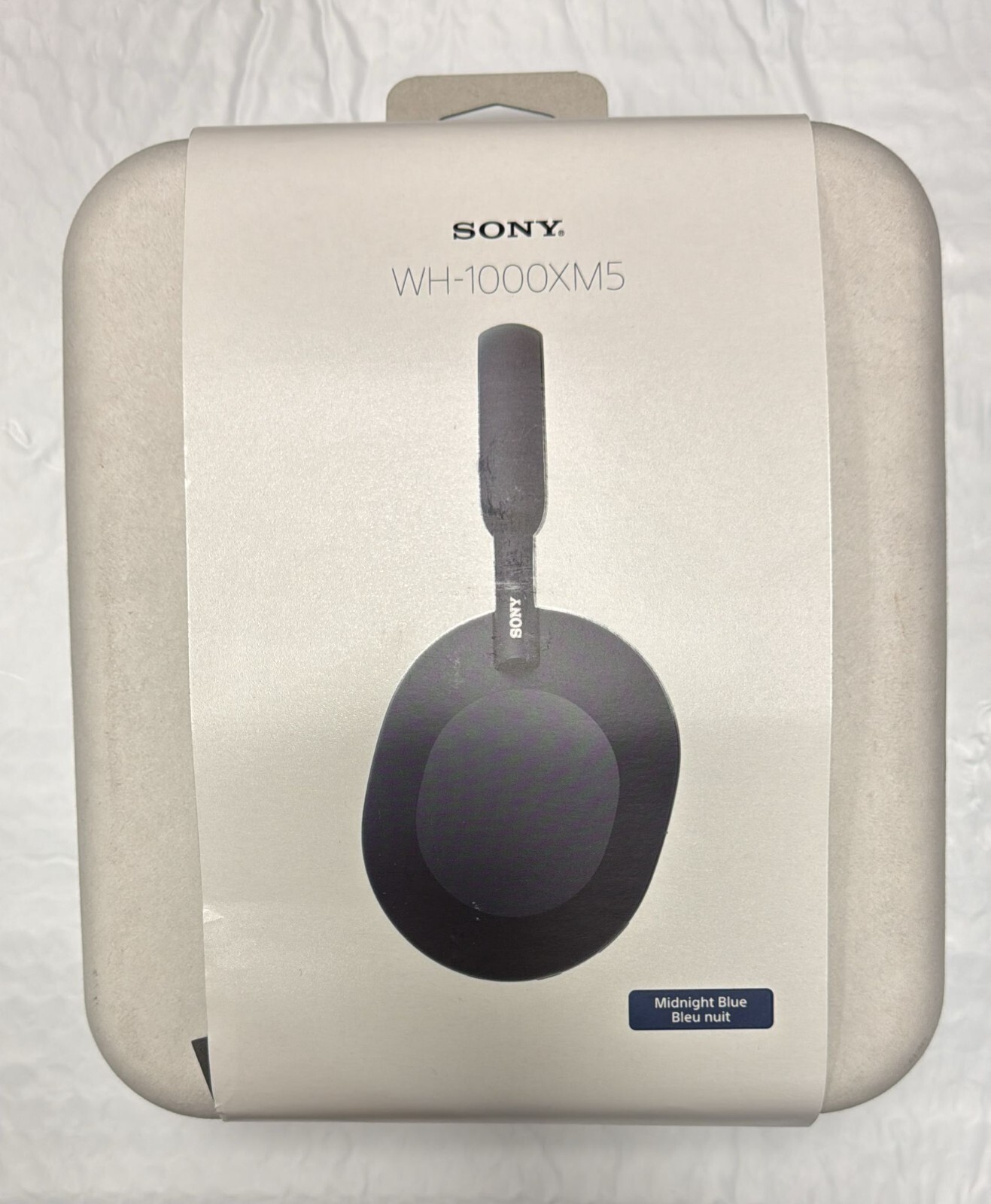 Sony WH-1000XM5 Noise Canceling Wireless Headphones Scratched | Midnight Blue