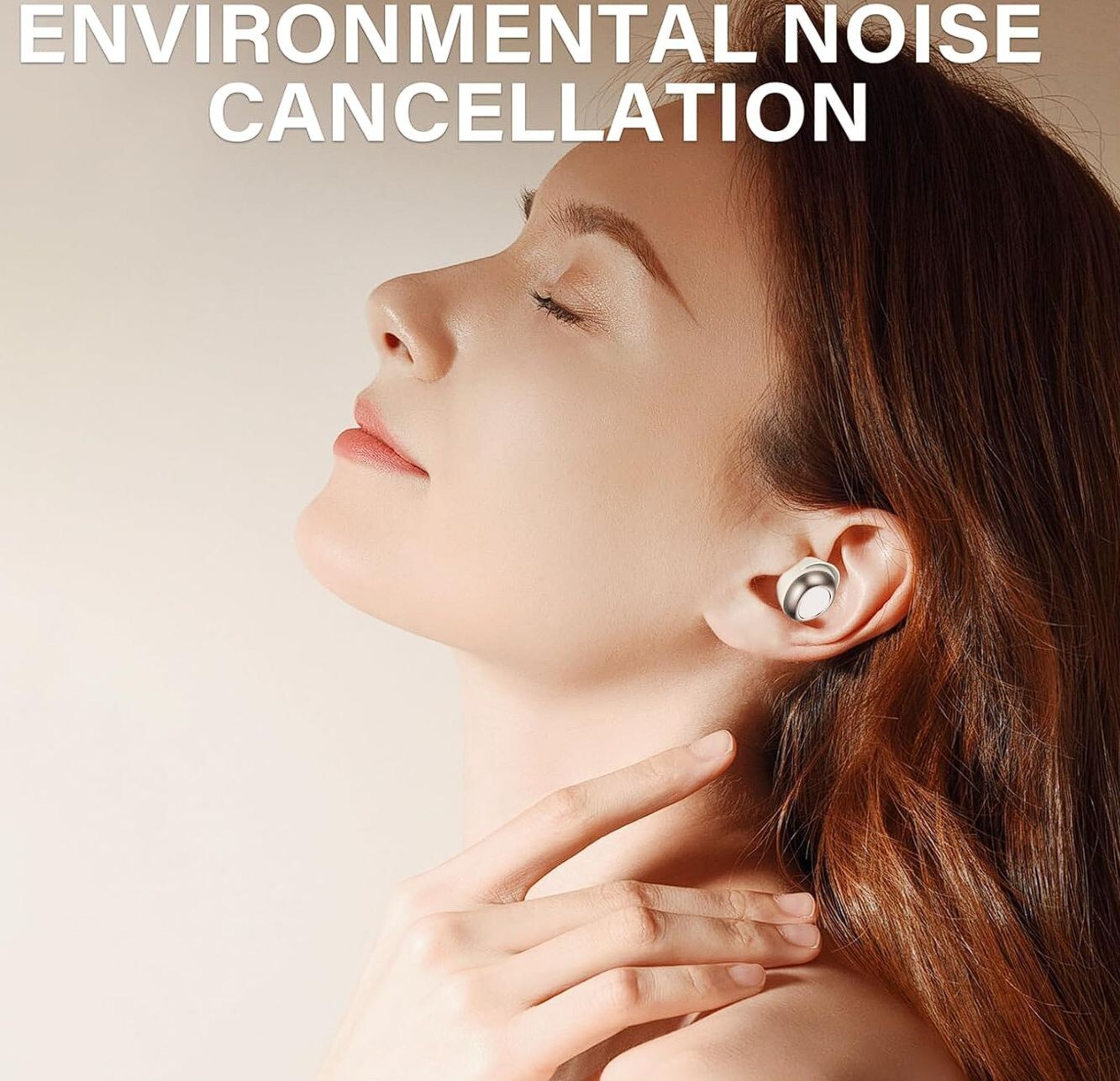 Hendari S29 Bluetooth 5.4 Wireless Earbuds, 45H Playtime, IPX7 Waterproof, Gold