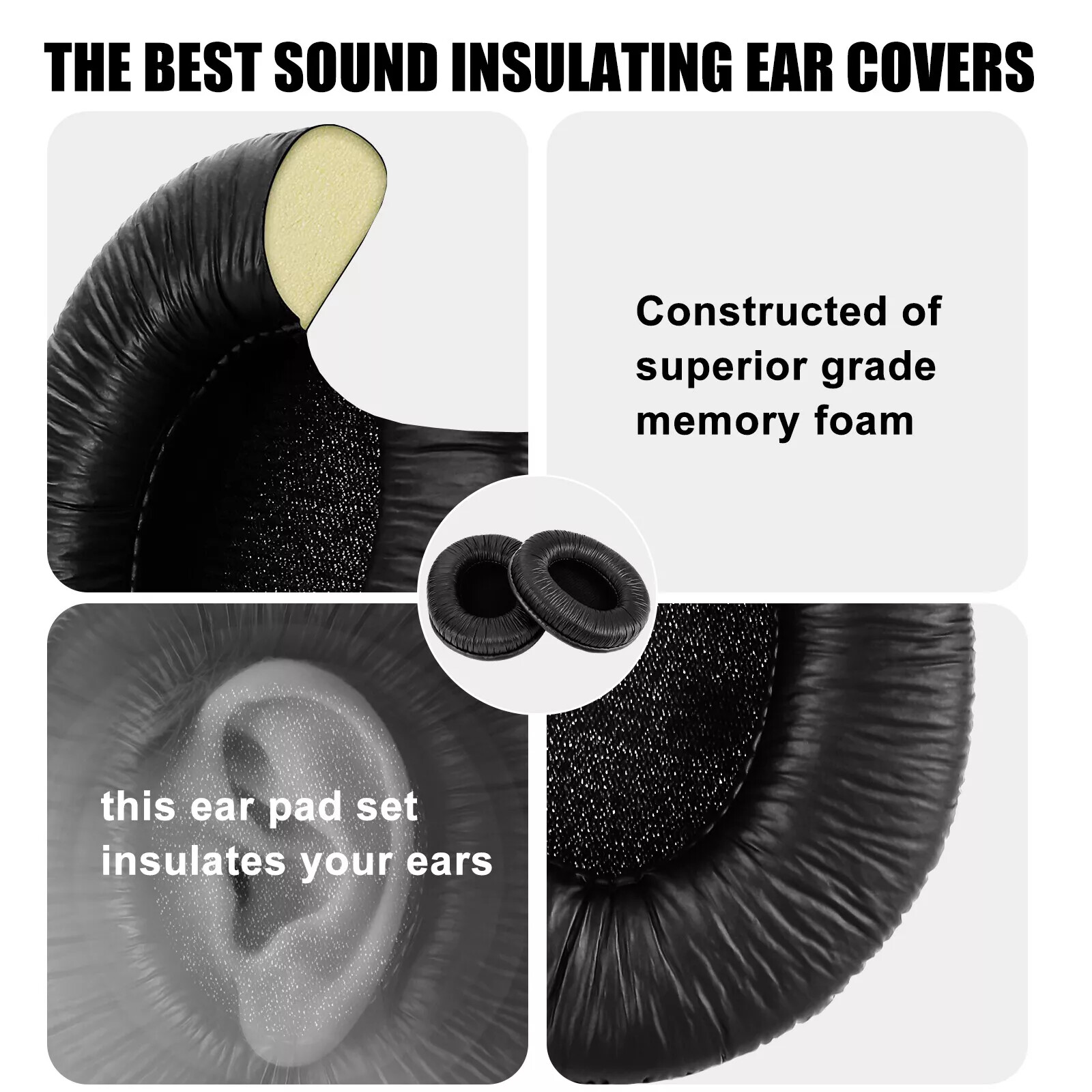 4x Replacement Ear Pads Cushion for Sony MDR-7506 MDR-V6 MDR-CD 900ST Headphones