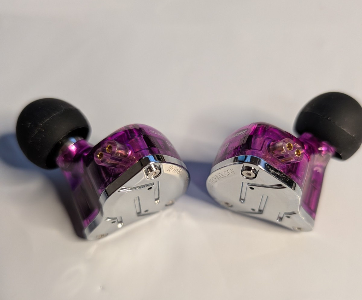 Linsoul KZ ZS10 Pro, 4BA+1DD 5 Driver in Ear Monitor Wired Earbuds No Mic Purple