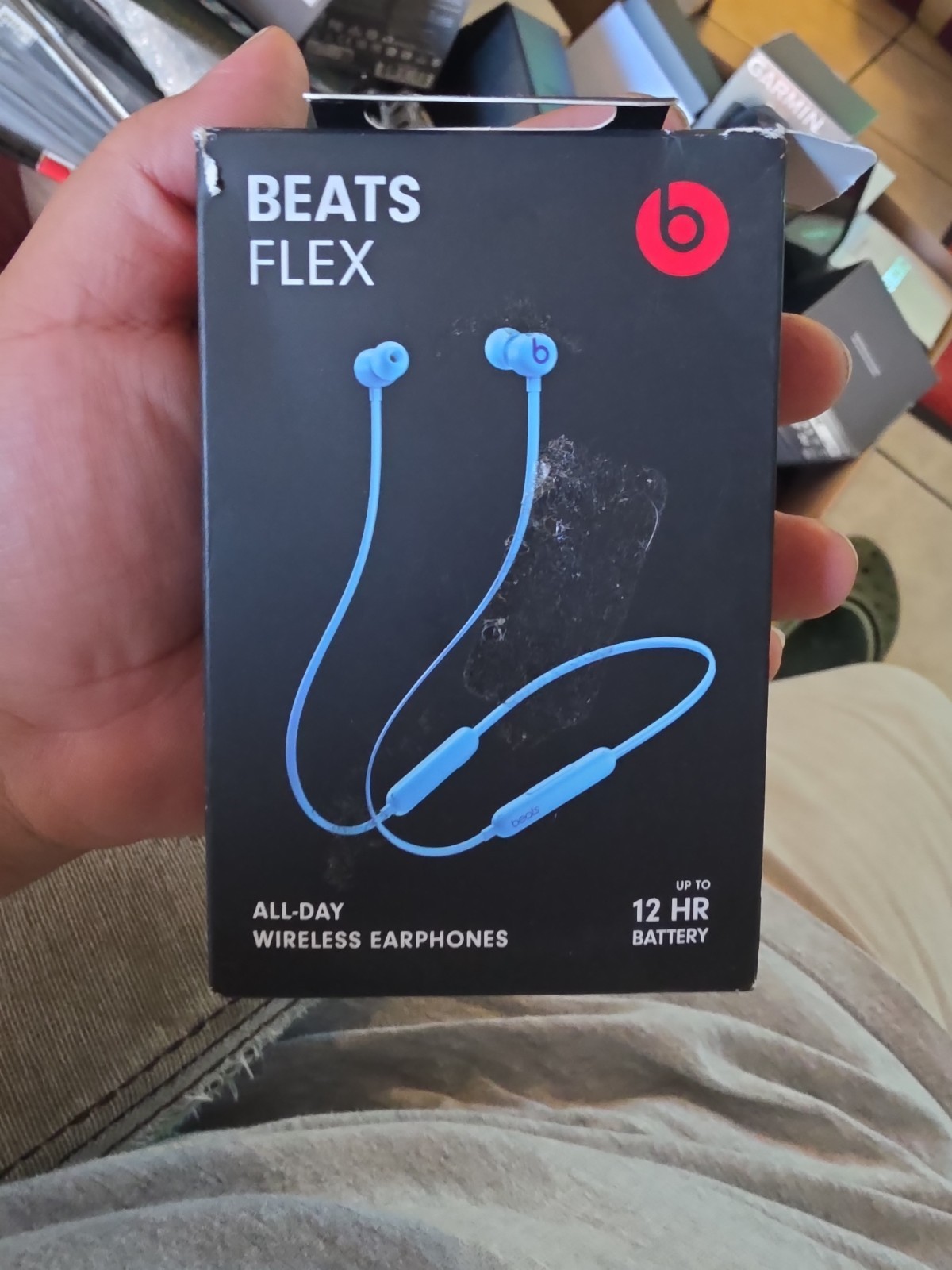 Beats Flex Wireless In-Ear Headphones – Blue with USB-C charging Cable