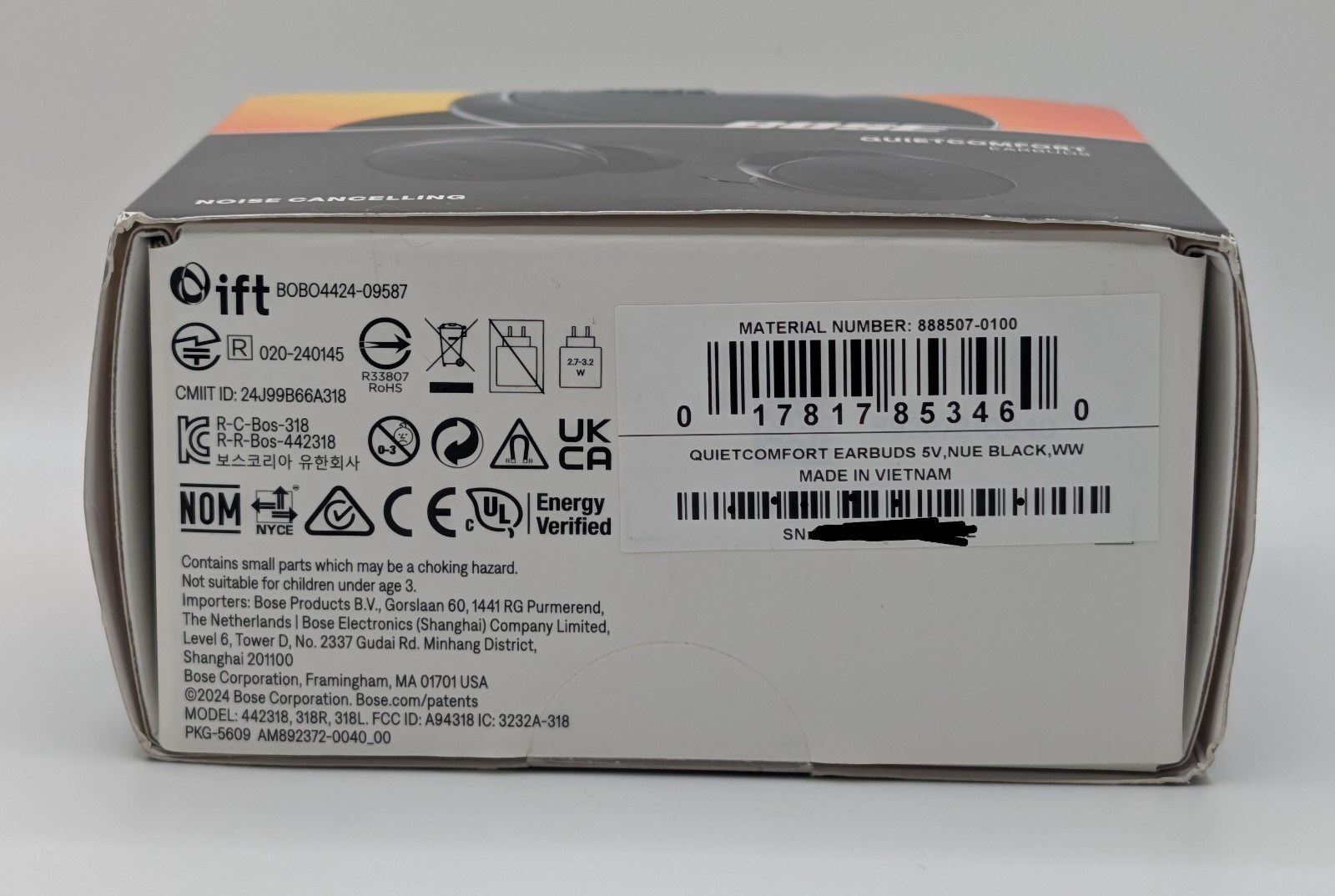 NEW – Bose QuietComfort – True Wireless Noise Cancelling Earbuds – Black. ~7AE~