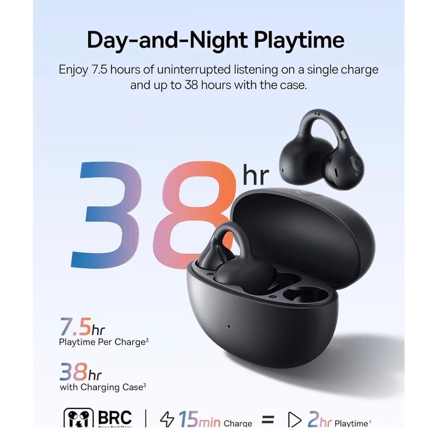 SEALED Baseus BC1 Open Ear Clip Earbuds, Bluetooth 6.0, 4‑Mics, Super Bass, IP55