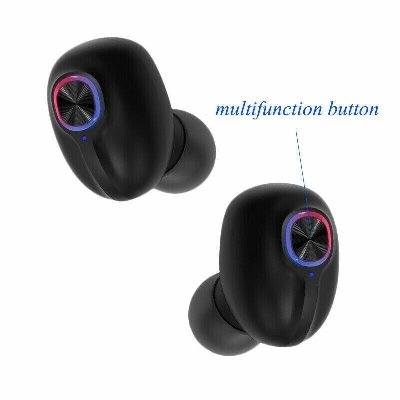 TWS Bluetooth 5.1 Wireless Earbuds Noise Cancelling Waterproof Headset w/ Mic