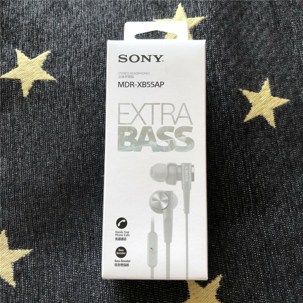 SONY MDR-XB55AP Bass Booster In-Ear Headphones In-line Remote Mic – 2 Colors